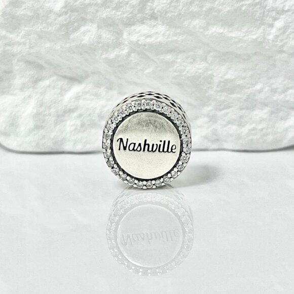 Pandora Nashville Music City Travel Bead Charm S925 Silver Charm - Picture 2 of 3